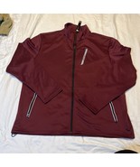 Mofiz Mens Jacket Lightweight Full Zip Burgundy Size 2XL - $34.19 CAD
