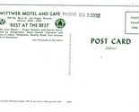 Wittwer Motel &amp; Cafe Postcard Main Street Las Vegas Nevada 1950&#39;s - £8.51 GBP