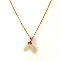 Vtg 14k Gold Filled Lenox Handcrafted Christmas Holiday Pendant Necklace 18 3/4 - £35.78 GBP