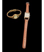Lot of 2 Anne Klein Women&#39;s Watches Gold-Tone &amp; Brown Leather Strap - $23.71