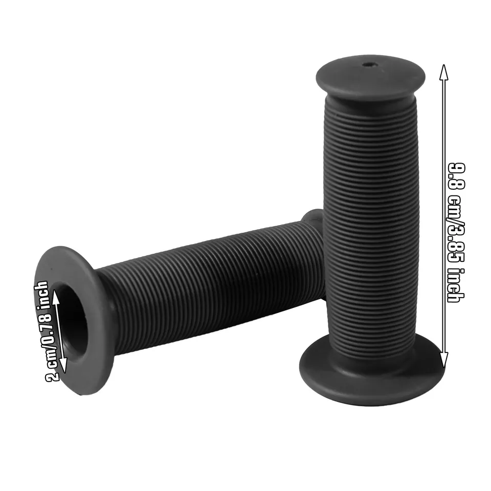 Pair Black Motorcycle Scooter Bicycle Anti-Slip Soft Rubber Handlebar Hand Grips - £4.50 GBP