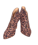 JESSICA SIMPSON Cheetah Leopard Shootie Mules Pumps Booties Heels 7M - $30.82