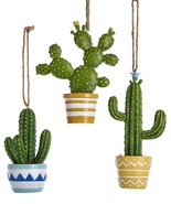 Kurt Adler Cactus Ornaments - Set of 3 - £21.78 GBP