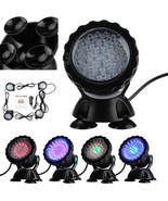 4X Submersible 36 Led Rgb Pond Spot Lights For Underwater Pool Fountain ... - £62.49 GBP