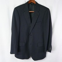 Jos A Bank 41R 42R | 36x30 Black Stripe Wool 2Btn Mens Suit Jacket Pants - £31.23 GBP