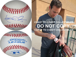 Adam Rosales Oakland A&#39;s Texas Rangers signed autographed baseball COA p... - $54.44
