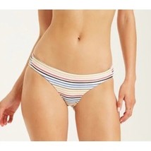 Billabong Gimme Sun Lowrider Bikini Bottom Full Coverage Striped Colorful L - $19.24