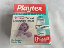 Playtex UltraSeal Curved Bottle Liners 80ct 8 oz NEW &amp; SEALED - £36.54 GBP