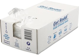 Inteplast Group Get Reddi Food &amp; Poly Bag 6 x 3 x 12 2qt .68mil Clear 10... - $415.29 MXN