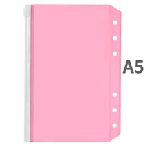 A5/A6 Binder Pockets PVC Binder Loose Leaf Bag Colorful Zipper Folders For 6-Rin - £113.46 GBP