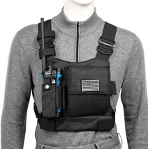 LUITON Radio Chest Harness with Reflective Strips Shoulder Holster Radio Vest - £41.62 GBP