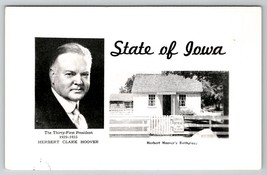 Iowa 33rd President Herbert Clark Hoover Birthplace Postcard A26 - £5.54 GBP