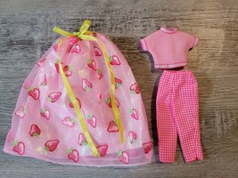 1998 BARBIE DOLL FRUIT FUN PINK Strawberry Sorbet Clothes Outfit - £13.01 GBP