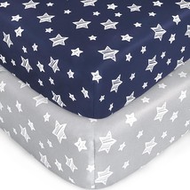 Crib Sheets For Boys Or Girls 2 Pack, Fitted Crib Sheet For Standard Size Crib A - £24.05 GBP