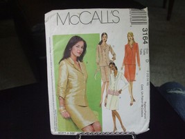 McCall's 3164 Misses Lined Jacket & Skirt Pattern - Size 12 & 14 - $8.49