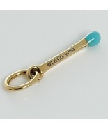 Tiffany Match Stick Pendant Charm in Rose Gold and Blue Enamel Fire and Ice - $599.00
