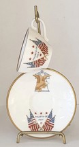 Miniature cup &amp; Saucer - American Independence Day - height 3 cm - £9.73 GBP