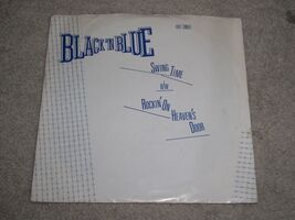 An item in the Music category: Black N Blue Swing Time Rockin On Heaven's Door 45 Rpm Record Geffen PROMO NM