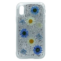 for iPhone X/Xs Pressed Real Dried Flower Case SILVER - £6.84 GBP