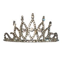 Silver Sparkly Girls Quincenera/Princess Rhinestone Silver Crown - $19.20