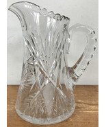 Vtg Antique American Brilliant ABCG Heavy Crystal Cut Glass Pitcher Jug ... - £2,047.92 GBP