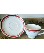 Footed Cup &amp; Saucer Set of 5 Cardinal by Homer Laughlin Eggshell Nautilus - $215.12 MXN
