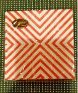 Caspari Beverage Paper Drink Napkins Chevron Coral Triple-Ply Cocktail N... - $9.95