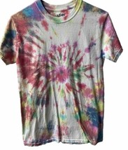 Gildan Tie Dyed Hippie T Shirt Small Short Sleeve Crew Neck Multicolor - £6.05 GBP