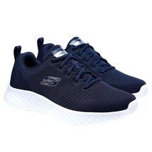 SKECHERS Sneakers Men&#39;s 12 Lite Foam Activewear Air Cooled Athletic Shoes Blue - £47.68 GBP