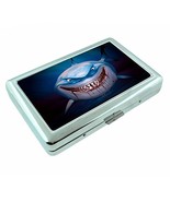 Shark Em1 Hip Silver Cigarette Case Id Holder Metal Wallet 4&quot; X 2.75&quot; RF... - $201.95 MXN