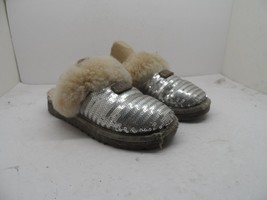 UGG Australia 1005766K  Dazzle Sequin Slippers Silver Youth Size 1M - £16.90 GBP