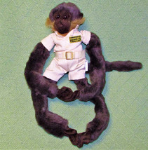 17&quot; Aurora Hanging Monkey Plush San Diego Zoo Junior Keeper Brown Chimp Uniform - £8.86 GBP