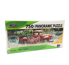 Lang Flag Truck Panoramic Puzzle 38.25x11.25 inches 750 pieces - £11.78 GBP