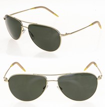 Oliver Peoples Benedict OV1002 Gold G15 Polarized Glass Aviator Sunglasses 1002 - £253.15 GBP
