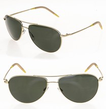 OLIVER PEOPLES BENEDICT OV1002 Gold G15 POLARIZED Glass Aviator Sunglass... - £249.12 GBP