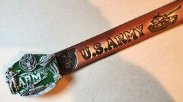 ARMYGenuine  LEATHER BELT  Cowhide and Matching epoxy ARMY Buckle - $39.55