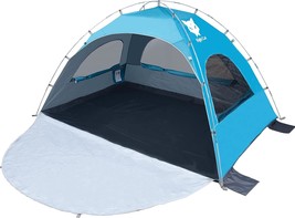 Night Cat Beach Tent Portable Camping Sun Shade Shelter For 2-4 Persons With Uv - £35.56 GBP