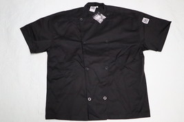 CHEF REVIVAL Mens Short Sleeve Black Cook Shirt Size XL (NWT) J005BK - £35.47 GBP