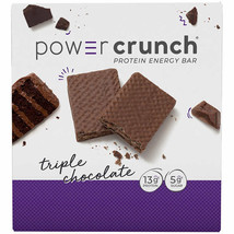 Power Crunch Protein Energy Bar, Triple Chocolate, 1.4 oz, 12-count - £22.90 GBP