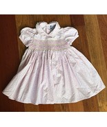 Carriage Boutiques 9Mo Baby Girl Pink Floral Smocked Dress Easter Spring - £23.65 GBP