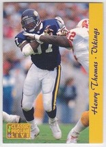 M) 1993 Classic Pro Line Live Football Trading Card - Henry Thomas #163 - $1.97