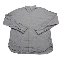 J Crew Shirt Mens  L White Blue Workwear Check  Button Up Dress Long Sleeve - £15.50 GBP