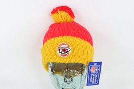 NOS Vintage 90s Kansas City Chiefs Football Ribbed Knit Winter Beanie Hat USA - £63.26 GBP