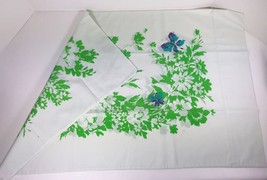 Vintage 60s Fieldcrest Perfection PILLOWCASE Sheet Abstract Flowers Percale - £7.51 GBP