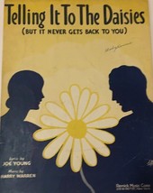 VINTAGE Sheet Music Telling It To The Daisies 1930 Joe Young and Harry Warren - £14.63 GBP