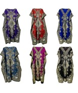Women Caftan Long Kaftan Dress Tunic Dress Night Gown Hippy Boho Maxi Pl... - £9.12 GBP
