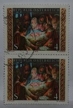 Vintage Stamps Austria Austrian 4 S Four Schilling Christmas Blocks X1 B16 - £2.00 GBP