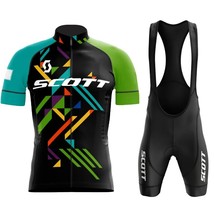 2023 SCOTT Cycling Jersey Sets Men&#39;s Bicycle Short Sleeve Cycling Clothing Bike  - £96.39 GBP