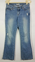 American Eagle Outfitters Womens Jeans Size 4 Blue Hipster Distressed Po... - $14.99