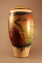 RAKU Unique Ceramic Individual Adult Funeral Cremation Urn #A0023 - £521.61 GBP